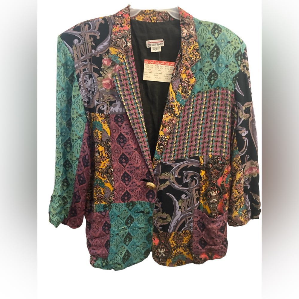 VTG JUDY’s Store Other Destination Indian Print Blazer- Jacket-L- NWT! Deadstock